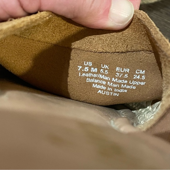 Sam Edelman Austin Suede Slip On Espadrille Mules Bohemian Western in Brown 7.5M - Picture 12 of 12